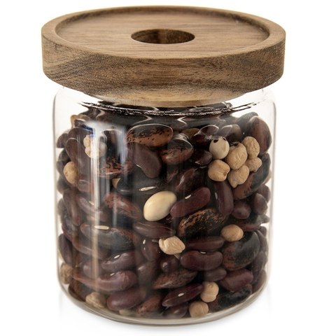 Pojemnik na produkty sypkie suche szklany z pokrywką uszczelką 730ml ORION 154502