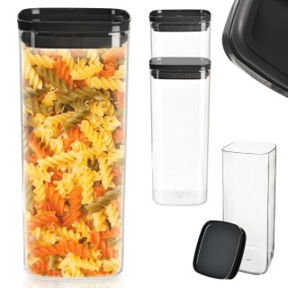 Pojemnik na produkty sypkie suche z pokrywką uszczelką kwadrat 2.1L ORION 127176