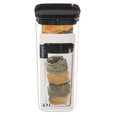 Pojemnik na produkty sypkie suche z pokrywką uszczelką kwadrat 2.1L ORION 127176