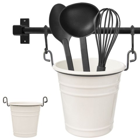 Pojemnik na przybory kuchenne zawieszany biały pudełko RADKA ORION 150698