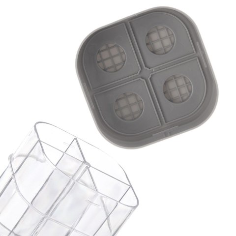 Pojemnik na przyprawy + naklejki etykiety 4 przegrody przyprawnik KEMP ORION 155114