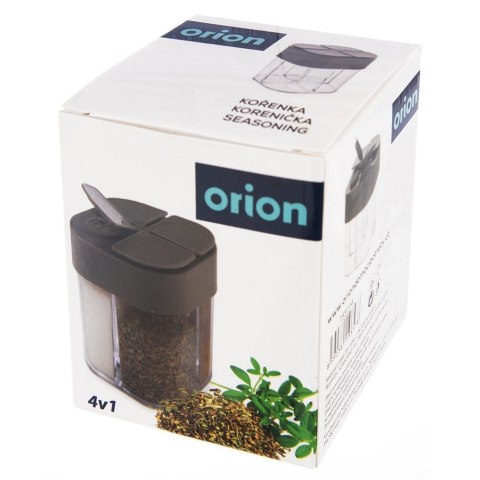 Pojemnik na przyprawy + naklejki etykiety 4 przegrody przyprawnik KEMP ORION 155114