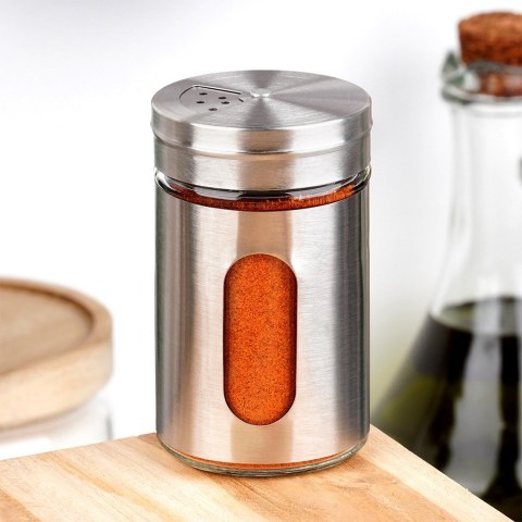 Pojemnik na przyprawy z sitkiem szklany 100ml słoik słoiczek organizer EXCELLENT HOUSEWARE 229218