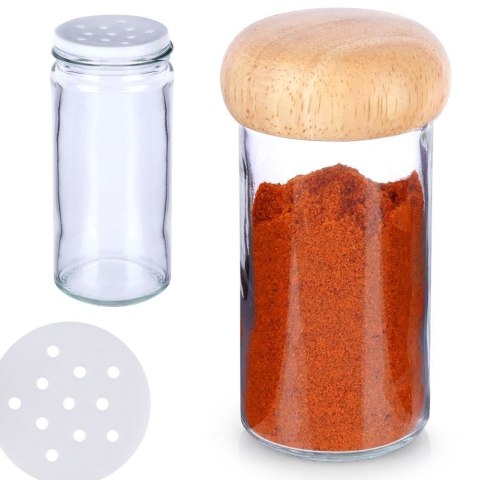 Pojemnik na przyprawy z sitkiem szklany 80ml słoik słoiczek organizer ORION 153612