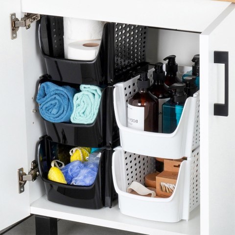 Pojemnik na warzywa i owoce ziemniaki cebulę biały DUŻY 29x21x16cm VILDE 229090