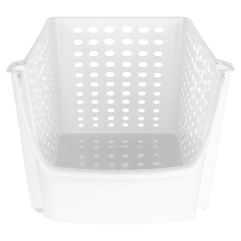 Pojemnik na warzywa i owoce ziemniaki cebulę biały DUŻY 29x21x16cm VILDE 229090