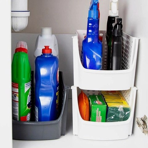 Pojemnik na warzywa i owoce ziemniaki cebulę czarny DUŻY 29x21x16cm VILDE 229089