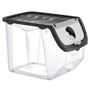 Pojemnik na warzywa i owoce ziemniaki cebulę z pokrywą czarny 12L ORION 730512-C