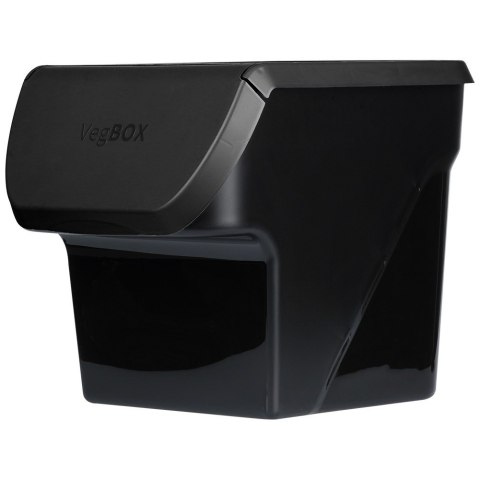 Pojemnik na warzywa i owoce ziemniaki cebulę z pokrywą czarny 13L VILDE 730510-C