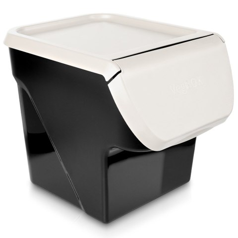 Pojemnik na warzywa i owoce ziemniaki cebulę z pokrywą popielaty 13L VILDE 730510-P