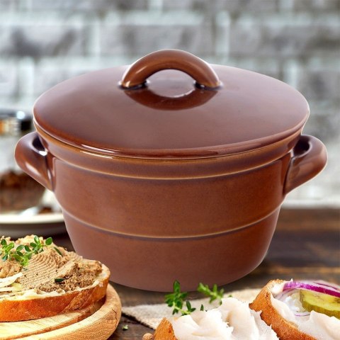 Pojemnik naczynie garnek do kiszenia ceramiczny z pokrywką 650ml ORION 127609