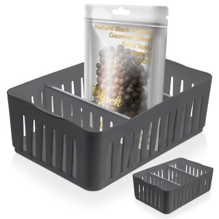 Pojemnik organizer na przyprawy do szuflady z przegrodami szary ORION 731616