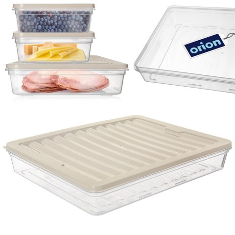 Pojemnik plastikowy na żywność jedzenie ser wędlinę z pokrywką 2L ORION 127193