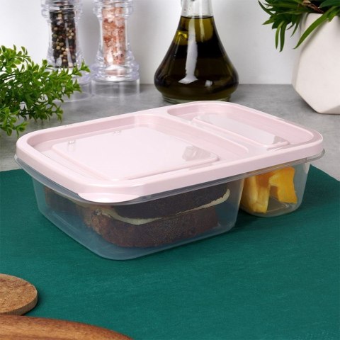 Pojemnik plastikowy na żywność z pokrywką dzielony 750 ml ORION 127122