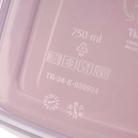 Pojemnik plastikowy na żywność z pokrywką dzielony 750 ml ORION 127122
