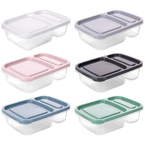 Pojemnik plastikowy na żywność z pokrywką dzielony 750 ml ORION 127122