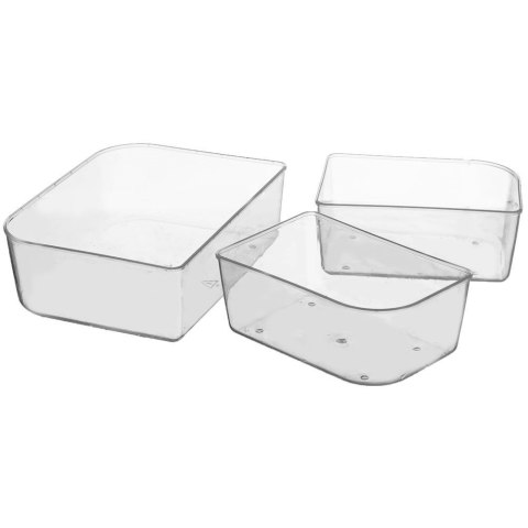 Pojemnik plastikowy na żywność z pokrywką i uszczelką dzielony 1L ORION 127155