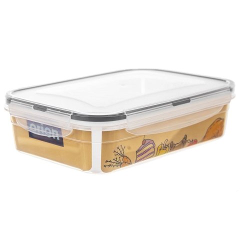 Pojemnik plastikowy na żywność z pokrywką i uszczelką dzielony 1L ORION 127155