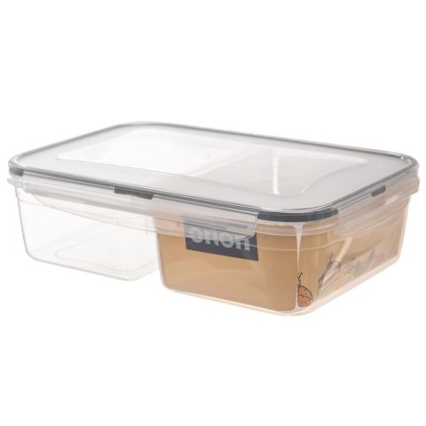 Pojemnik plastikowy na żywność z pokrywką i uszczelką dzielony 2L ORION 127157