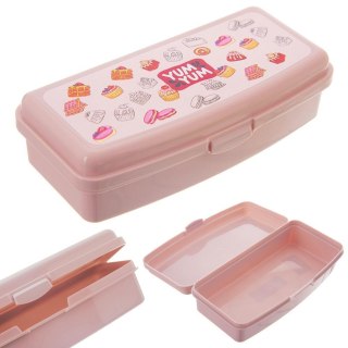 Pojemnik śniadaniowy na śniadanie żywność lunch box różowy 500ml ORION 154043