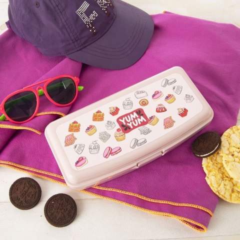 Pojemnik śniadaniowy na śniadanie żywność lunch box różowy 500ml ORION 154043