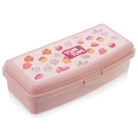 Pojemnik śniadaniowy na śniadanie żywność lunch box różowy 500ml ORION 154043