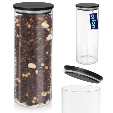 Pojemnik szklany na produkty sypkie suche z pokrywką i uszczelką 1.2L ORION 127580