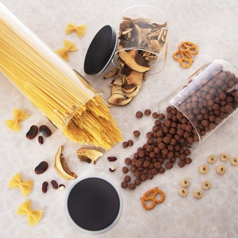 Pojemnik szklany na produkty sypkie suche z pokrywką i uszczelką 450 ml ORION 127577