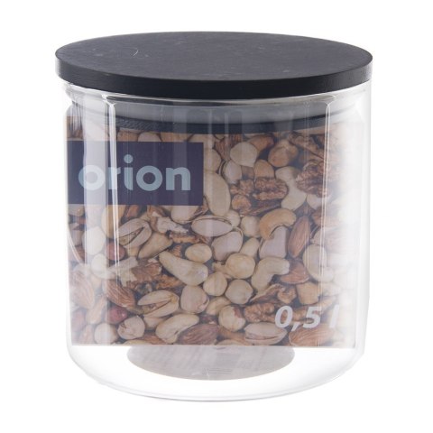 Pojemnik szklany na produkty sypkie suche z pokrywką i uszczelką 450 ml ORION 127577
