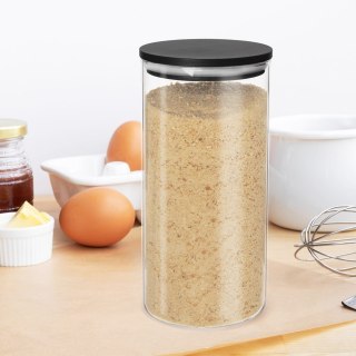 Pojemnik szklany na produkty sypkie suche z pokrywką i uszczelką 980 ml ORION 127579