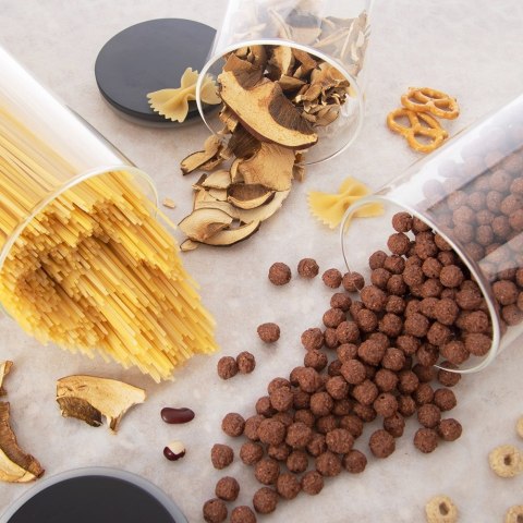 Pojemnik szklany na produkty sypkie suche z pokrywką i uszczelką 980 ml ORION 127579