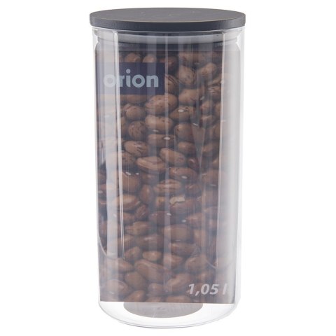 Pojemnik szklany na produkty sypkie suche z pokrywką i uszczelką 980 ml ORION 127579