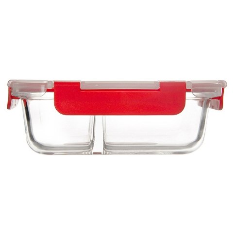 Pojemnik szklany żaroodporny na żywność z pokrywką dzielony 1.3L ORION 129229
