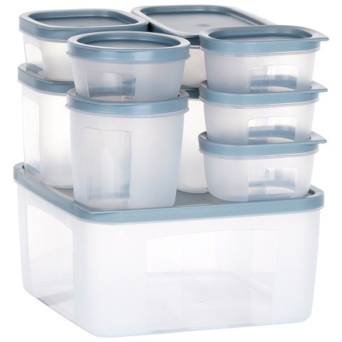 Pojemniki do przechowywania żywności z pokrywką 10-ele VILDE 259632