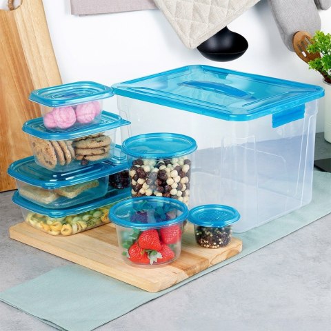 Pojemniki do przechowywania żywności z pokrywką 9 rozmiarów 50 sztuk VILDE 229239