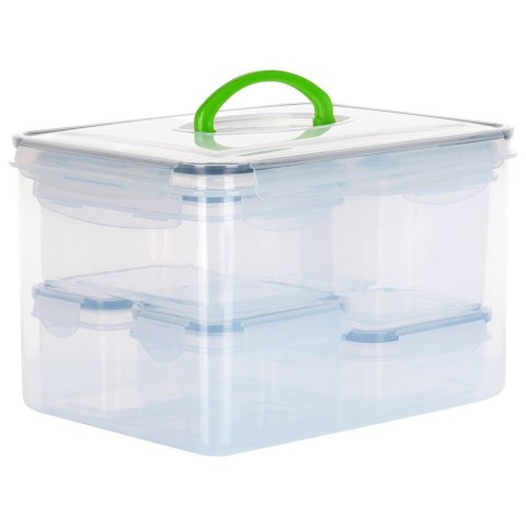 Pojemniki do przechowywania żywności z pokrywką i uszczelką 7-ele VILDE 259635