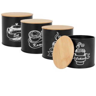 Pojemniki kuchenne na sól cukier herbatę kawę przyprawy zestaw pojemników BRUNBESTE BB-2753