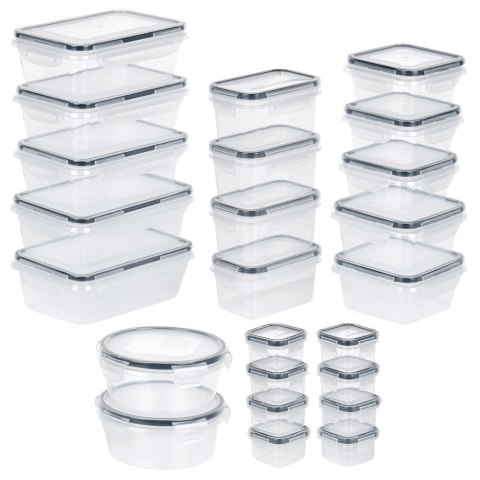Pojemniki plastikowe do przechowywania żywności 7 rozmiarów 24-ele VILDE 229159