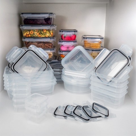 Pojemniki plastikowe do przechowywania żywności 7 rozmiarów 24-ele VILDE 229159