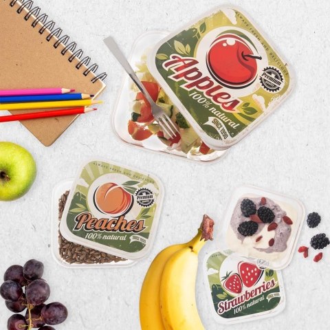 Pojemniki plastikowe na żywność jedzenie owoce pojemnik 4-ele ORION 154057