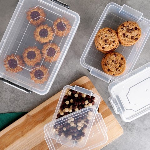 Pojemniki plastikowe na żywność z pokrywką 0.6/1.2/2L 3 sztuki ORION 126025