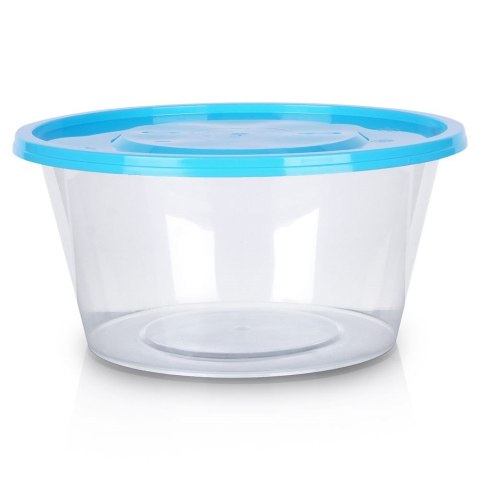 Pojemniki plastikowe na żywność z pokrywką 650 ml komplet 10-ele VILDE 259274