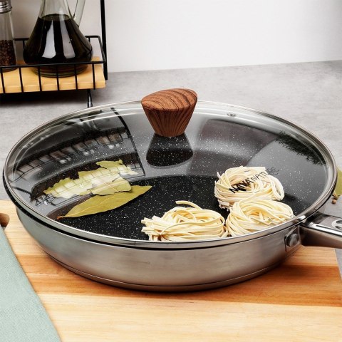 Pokrywka szklana uniwersalna do garnka patelni NATURE 26cm NAVA 10-144-153