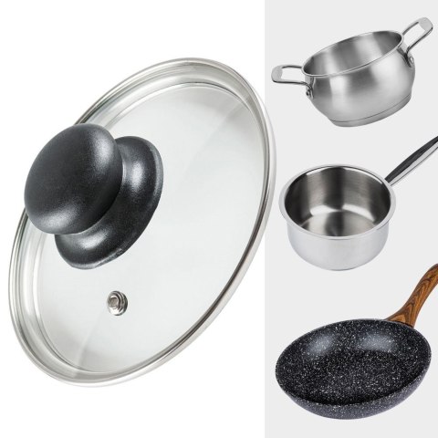 Pokrywka szklana żaroodporna do garnka garnków patelni 14cm VILDE 199021