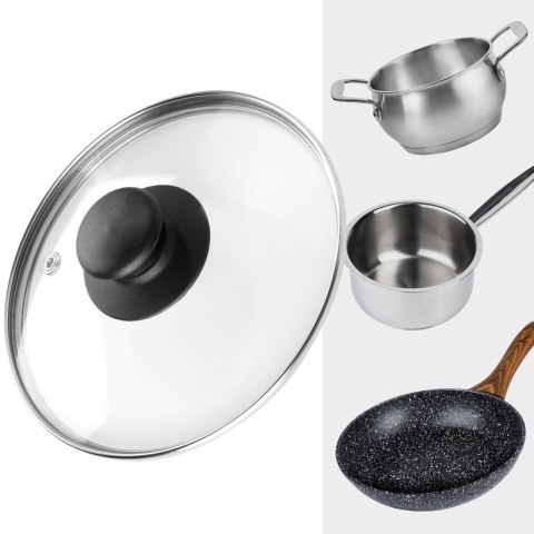 Pokrywka szklana żaroodporna do garnka garnków patelni 16cm VILDE 199022