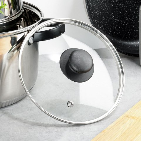 Pokrywka szklana żaroodporna do garnka garnków patelni 18cm VILDE 199023