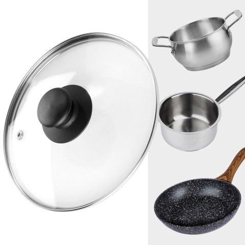 Pokrywka szklana żaroodporna do garnka garnków patelni 18cm VILDE 199023