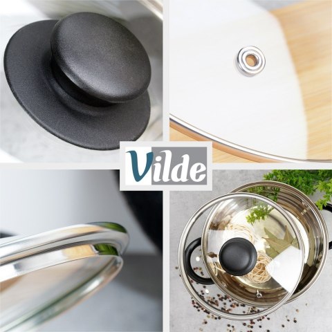 Pokrywka szklana żaroodporna do garnka garnków patelni 20cm VILDE 199024