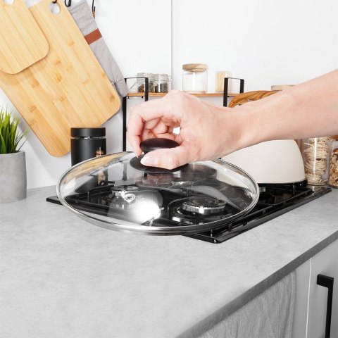 Pokrywka szklana żaroodporna do garnka garnków patelni 24cm VILDE 199026