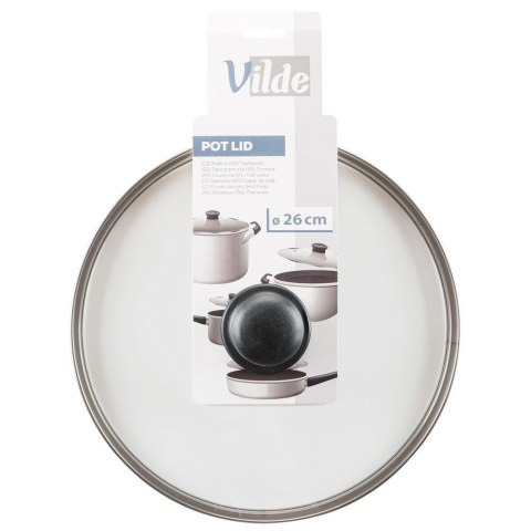 Pokrywka szklana żaroodporna do garnka garnków patelni 26cm VILDE 199027